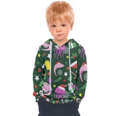 Colorful Funny Christmas Pattern Kids  Overhead Hoodie by Semog4