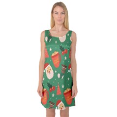 Colorful Funny Christmas Pattern Sleeveless Satin Nightdress by Semog4