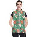 Colorful Funny Christmas Pattern Women s Puffer Vest View1