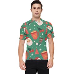 Colorful Funny Christmas Pattern Men s Short Sleeve Rash Guard by Semog4