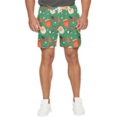 Colorful Funny Christmas Pattern Men s Runner Shorts by Semog4