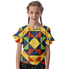 Background Geometric Color Kids  Cut Out Flutter Sleeves by Semog4