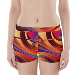 Abstract Colorful Background Wavy Boyleg Bikini Wrap Bottoms by Semog4