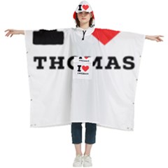 I Love Thomas Women s Hooded Rain Ponchos by ilovewhateva