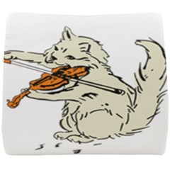 Cat Playing The Violin Art Seat Cushion by oldshool