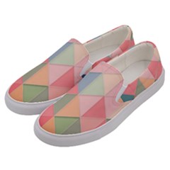 Background Geometric Triangle Men s Canvas Slip Ons by Semog4