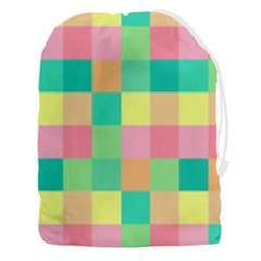 Checkerboard-pastel-squares- Drawstring Pouch (3xl) by Semog4