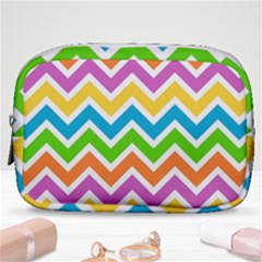 Chevron-pattern-design-texture Make Up Pouch (small) by Semog4