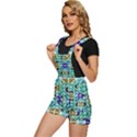 Mosaic-triangle-symmetry- Short Overalls View2