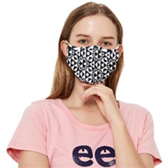 Geometric-tile-background Fitted Cloth Face Mask (adult) by Semog4