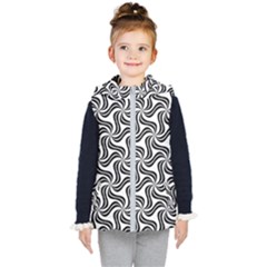 Soft-pattern-repeat-monochrome Kids  Hooded Puffer Vest by Semog4