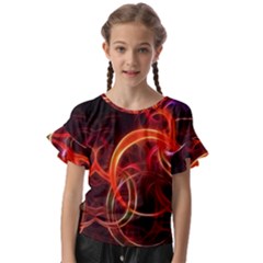 Background Fractal Abstract Kids  Cut Out Flutter Sleeves by Semog4