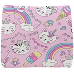 Beautiful Cute Animals Pattern Pink Seat Cushion by Semog4