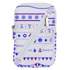 Marine Nautical Clip Art Belt Pouch Bag (small) by Salman4z