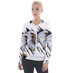 Eagle Velvet Zip Up Jacket by Salman4z