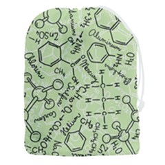 Multicolored Chemical Bond Illustration Chemistry Formula Science Drawstring Pouch (3xl) by Salman4z