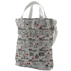 White Printer Paper With Text Overlay Humor Dark Humor Infographics Canvas Messenger Bag by Salman4z