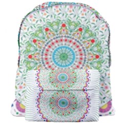 Flower Abstract Floral Hand Ornament Hand Drawn Mandala Giant Full Print Backpack by Salman4z