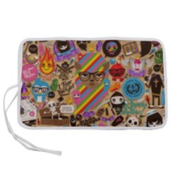 Multicolored Doodle Art Wallpaper Pen Storage Case (m) by Salman4z