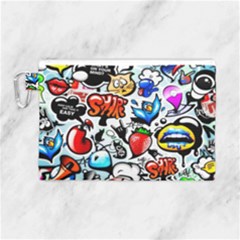 Graffiti Art Cartoon Comic Canvas Cosmetic Bag (large) by Salman4z