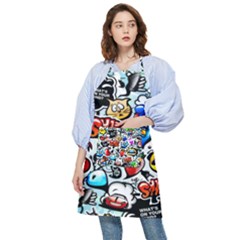 Graffiti Art Cartoon Comic Pocket Apron by Salman4z