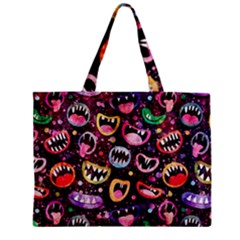 Funny Monster Mouths Zipper Mini Tote Bag by Salman4z