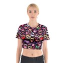 Funny Monster Mouths Cotton Crop Top View1
