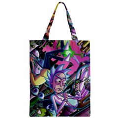 Rick And Morty Time Travel Ultra Zipper Classic Tote Bag by Salman4z