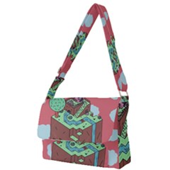 Minimal Digital Cityscape Full Print Messenger Bag (s) by Salman4z