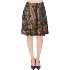 Always On My Mind Tobe Map Places Travel Vintage Velvet High Waist Skirt by Salman4z
