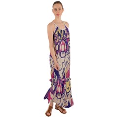Retro Cartoon Hello Titty Parody Cami Maxi Ruffle Chiffon Dress by Salman4z