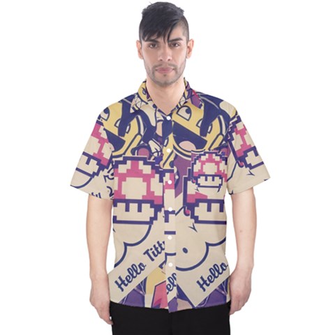 Retro Cartoon Hello Titty Parody Men s Hawaii Shirt by Salman4z