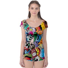 Cartoon Explosion Cartoon Characters Funny Boyleg Leotard  by Salman4z