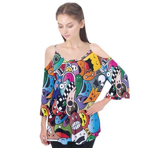 Cartoon Explosion Cartoon Characters Funny Flutter Tees by Salman4z