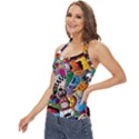 Cartoon Explosion Cartoon Characters Funny Basic Halter Top View2
