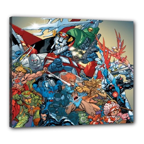 80 s Cartoons Cartoon Masters Of The Universe Canvas 24  X 20  (stretched) by Salman4z