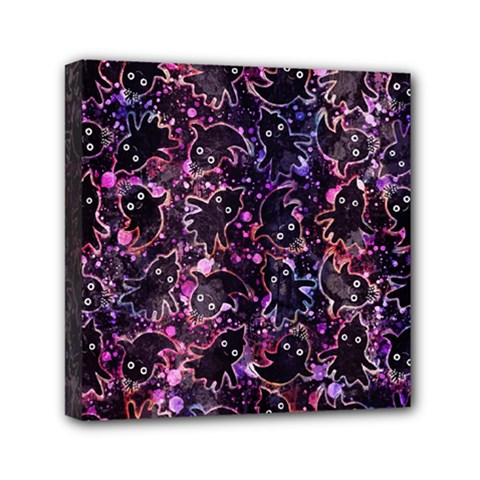 Fun Spooky Cute Ghosts Adoxali Halloween Mini Canvas 6  X 6  (stretched) by Salman4z