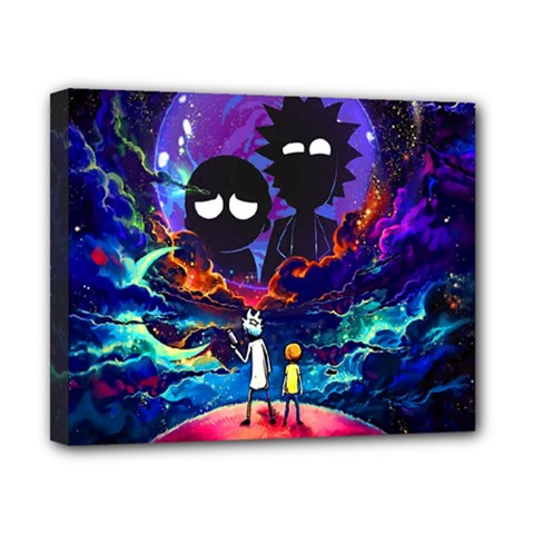 Rick And Morty In Outer Space Canvas 10  X 8  (stretched) by Salman4z