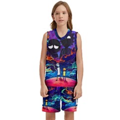 Rick And Morty In Outer Space Kids  Basketball Mesh Set by Salman4z