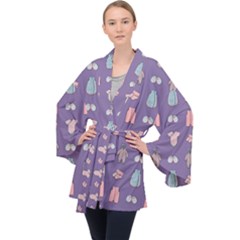 Baby Clothes Long Sleeve Velvet Kimono  by SychEva