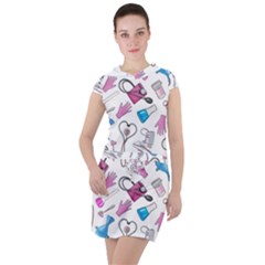 Medicine Drawstring Hooded Dress by SychEva