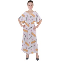 Medicine V-neck Boho Style Maxi Dress by SychEva