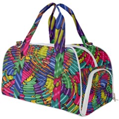 Waves Particles Vibration Atom Physics Technology Burner Gym Duffel Bag by Jancukart