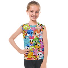 Illustration Cartoon Character Animal Cute Kids  Mesh Tank Top by Sudheng