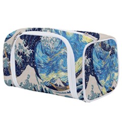 The Great Wave Of Kanagawa Painting Starry Night Van Gogh Toiletries Pouch by Sudheng