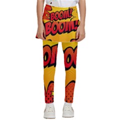 Explosion Boom Pop Art Style Kids  Skirted Pants by Sudheng
