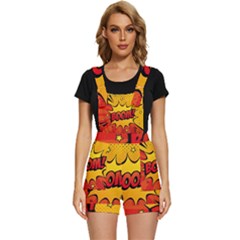 Explosion Boom Pop Art Style Short Overalls by Sudheng