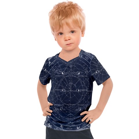 Vintage Astrology Poster Kids  Sports Tee by ConteMonfrey