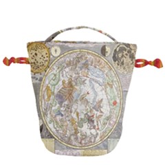 Vintage Astronomy  Drawstring Bucket Bag by ConteMonfrey