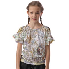 Vintage Astronomy  Kids  Cut Out Flutter Sleeves by ConteMonfrey